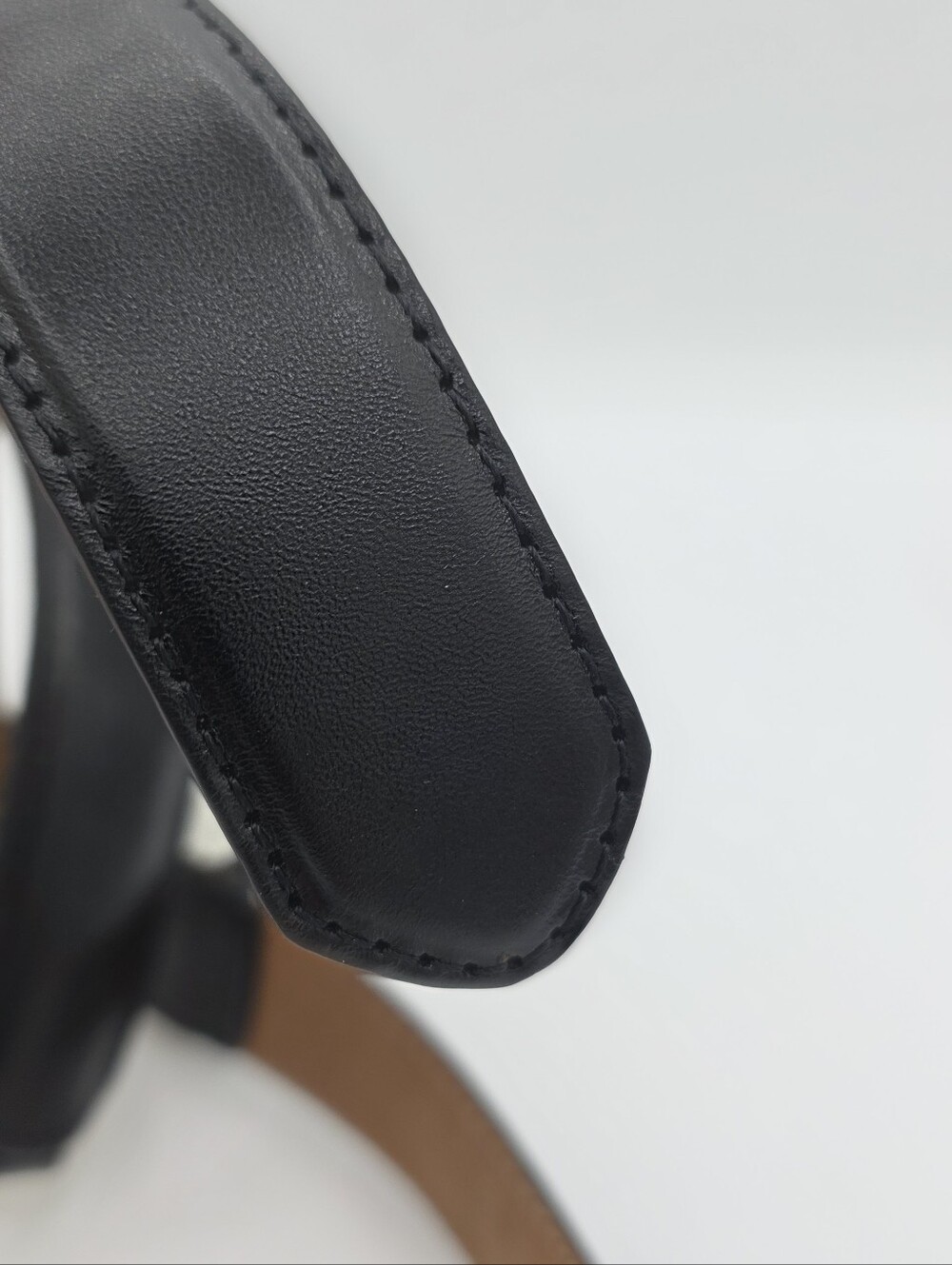 Brighton B60293 Black Leather Belt Retired Two Tone Scroll Buckle Size 38 - Picture 7 of 11